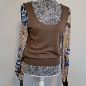 Escada women's brown top,sixe small